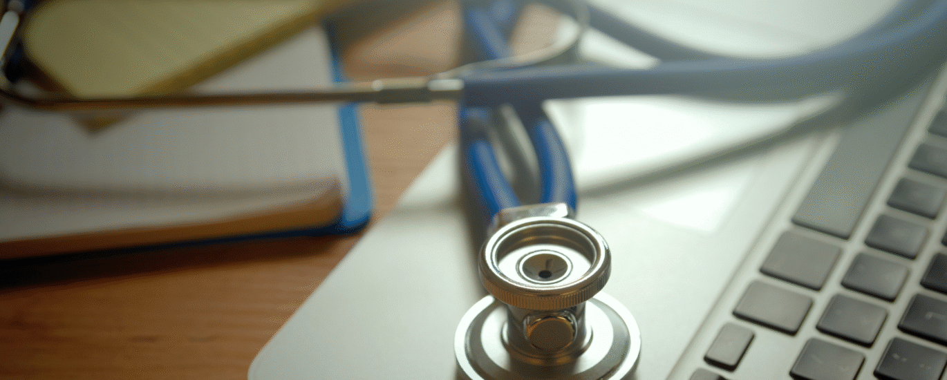 A stethoscope on top of a laptop computer Medical Virtual Assistant