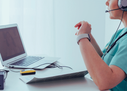 medical virtual assistant using a laptop